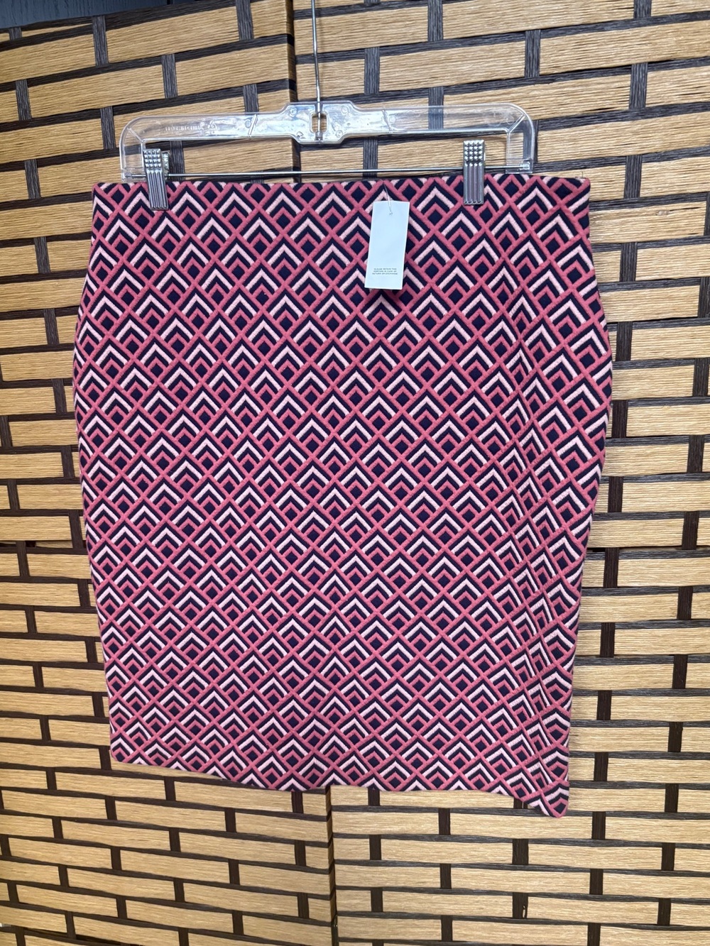 Loft pink pull on skirt size large